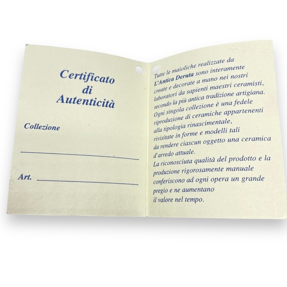 L’ Antica Deruta Le Collezioni Limited Edition Hand Painted Container Dated 2008 - Picture 13 of 16